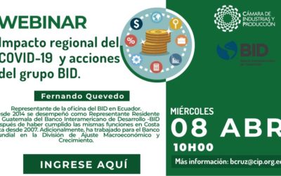 Webinar “Impacto regional del COVID-19 y acciones del grupo BID”