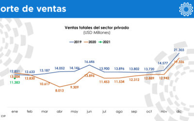 Las ventas del sector privado registran 11 meses de caída